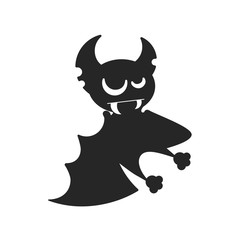 Vampire Dracula for Halloween. Vector icon in style flat