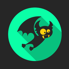 Vampire Dracula for Halloween. Vector icon in style flat