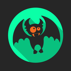 Vampire Dracula for Halloween. Vector icon in style flat