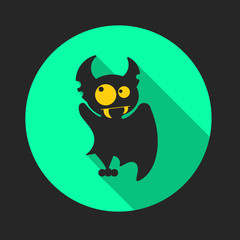 Vampire Dracula for Halloween. Vector icon in style flat