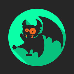 Vampire Dracula for Halloween. Vector icon in style flat