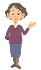 老婦人が紹介する