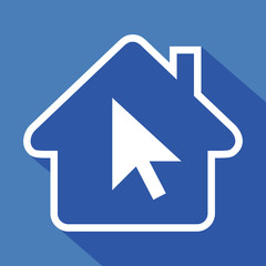 Logo maison et fl&egrave;che.