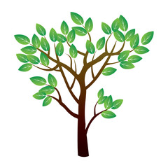 Summer Tree. Vector Illustration.