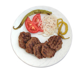 Grilled Turkish meatball ( Kofte )

