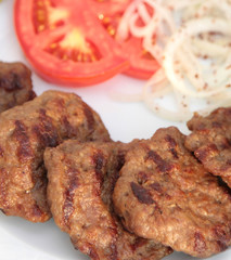 Grilled Turkish meatball ( Kofte )

