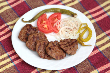 Grilled Turkish meatball ( Kofte )
