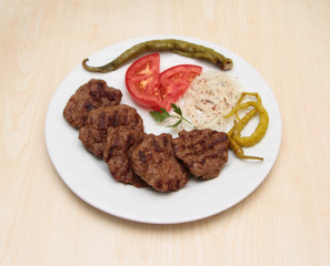 Grilled Turkish meatball ( Kofte )
