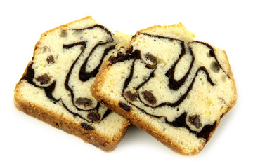 Marble Cakes with lemon isolated on white