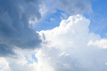 White cloud on blue sky