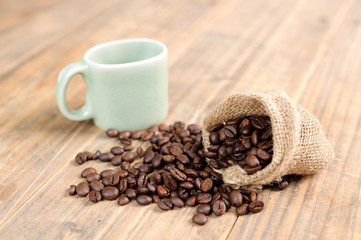 Coffee bean in bag