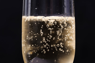 Champagne bubble in glass