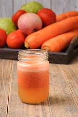 Mix organic vegetable juice