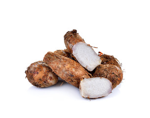 Taro on white background