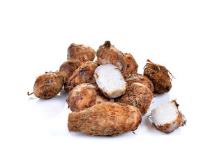 Taro on white background