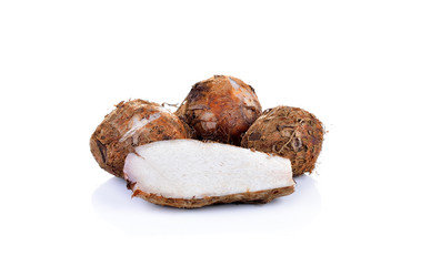 Taro on white background