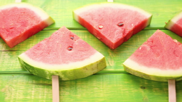 Yummy watermelon slice popsicles for refreshing treat