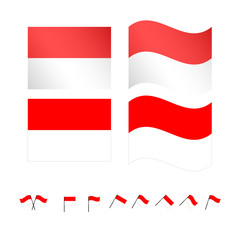 Indonesia Flags EPS 10