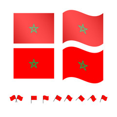 Morocco Flags EPS10