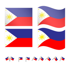 Philippines Flags EPS 10
