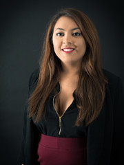 Beautiful woman doing different expressions in different sets of clothes: love