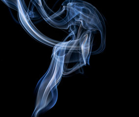 Abstract smoke on a black background.