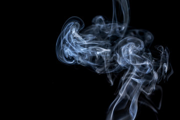 Abstract smoke on a black background.
