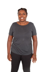 Fototapeta premium Beautiful black woman doing different expressions in different sets of clothes