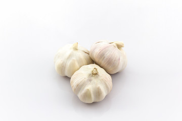 Fresh garlic bulb.