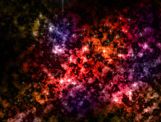 Nebulas outer space colors illustration background.