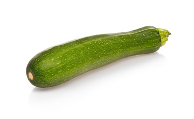 Green zucchini isolated on white background