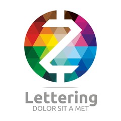 Logo Alphabet Abstract Rainbow Letter Initial Z Symbol Icon Design Vector