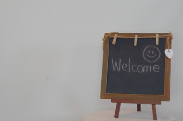 ようこそ　黒板　welcome blackboard