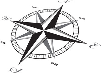 Wind rose compass retro design vector  © Ruslan Gilmanshin