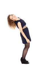 Beautiful Hispanic woman doing different expressions in different sets of clothes: posing