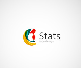 Statistics company logo design. Vector illustration. 