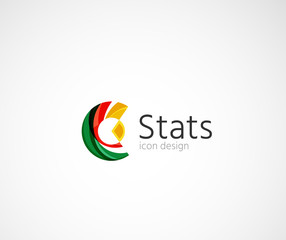 Statistics company logo design. Vector illustration. 