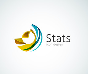 Statistics company logo design. Vector illustration. 