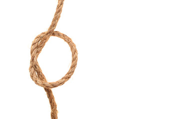 hemp rope isolated on a white background