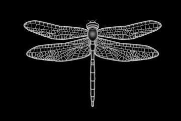 Translucent White Dragonfly