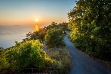 evening in the gulf of trieste