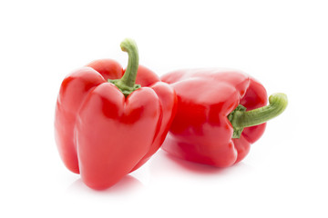 Pepper on the white isolatd background.