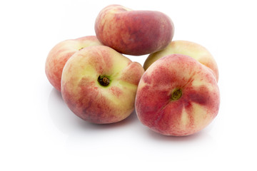 Peach on the white isolatd background.