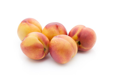 Peach on the white isolatd background.