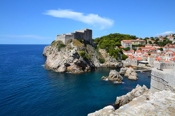 Fototapeta na wymiar Dubrovnik – Fort bokar and Fort Lovrijenac