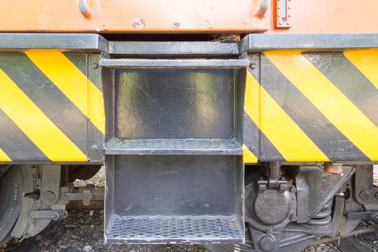The stair of locomotive for repari railrode tracks