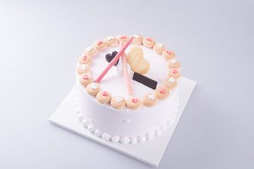 cake, birthday Ice-cream cake on the background