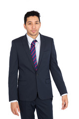 Handsome man doing different expressions in different sets of clothes: love