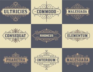 Pack of labels and banners