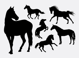 Horse silhouettes